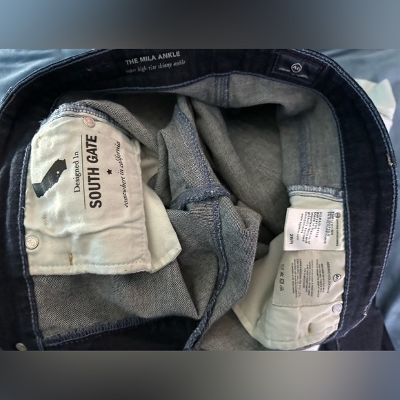 Adriano Goldschmied AG Denim Mila Super High Rise Skinny Ankle Raw Hems Size 28 - Picture 9 of 11